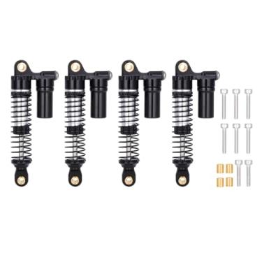 Imagem de TRX4M Brass & Aluminium Shocks 53mm/59mm/66mm/78mm Long Threaded Shock Absorber Oil Damper for TRX-4M 1/18 RC Crawler Upgrades (Black,53mm)
