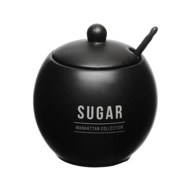 Imagem de Açucareiro Em Porcelana 350ml Preto Manhattan Hauskraft