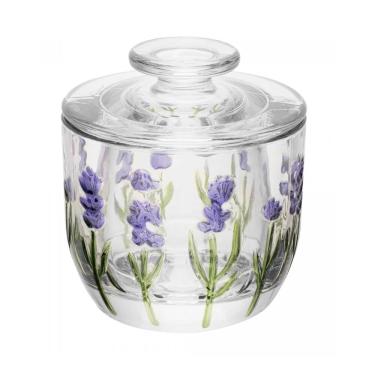 Imagem de Manteigueira Francesa Hand Painting Lavanda Cristal Lyor