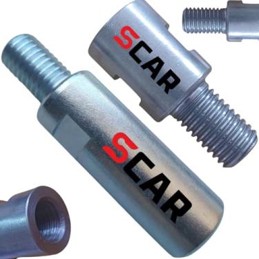 Imagem de Kit Alongador Prolongador, 5cm + 8cm, Encaixe Chave 19, para Politriz Lixadeira e Esmerilhadeira, com Rosca M14 Interna e Externa, 2 Peças