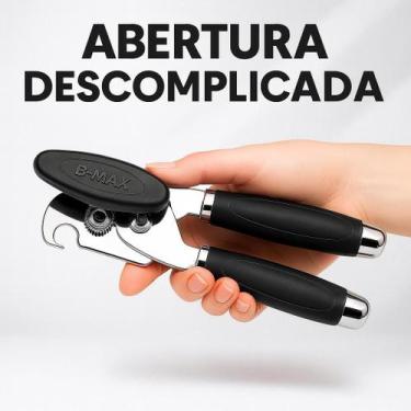 Imagem de Abridor De Lata 3 Em 1 B Max De Latas Garrafas E Potes Inox Ergonomico