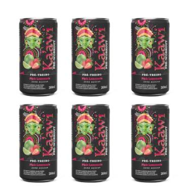 Imagem de Pré-Treino Ka`awi Pronto para Beber - Pack 6 Latas de 269ml (Pink Limonade)