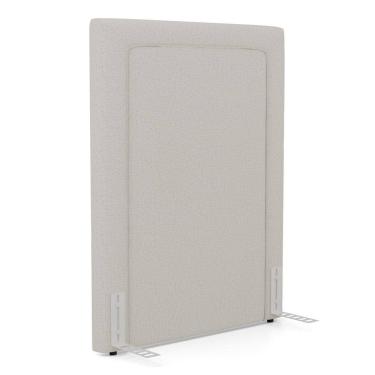 Imagem de Cabeceira Cama Box Solteiro Alba 90cm com Frame Linho Bege - Abmaza