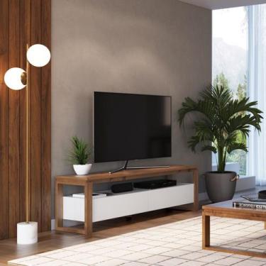 Imagem de Rack para TV até 60 Polegadas em Madeira Maciça 140cm 2 Gavetas Craft 