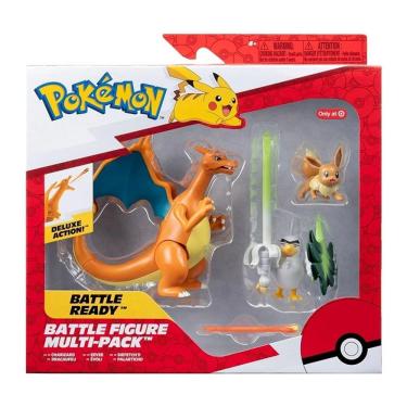 Imagem de Pokemon - Multipack 3 Bonecos Iconicas – Charizard , Eevee , Sirfetch’d  – Sunny