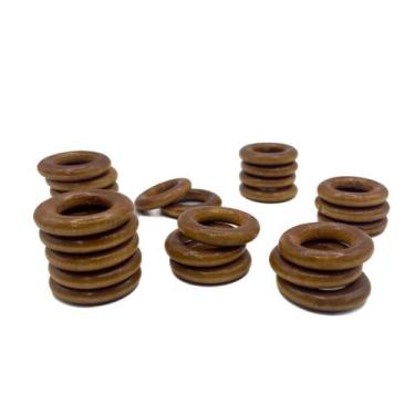 Imagem de Porta Gurdanapos Argola De Madeira 30mm - Pistris Imports, Marrom Clar