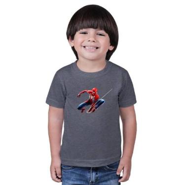 Imagem de Blusa de manga infantil Estampado Homem Aranha - Marcelo, Cinza escuro