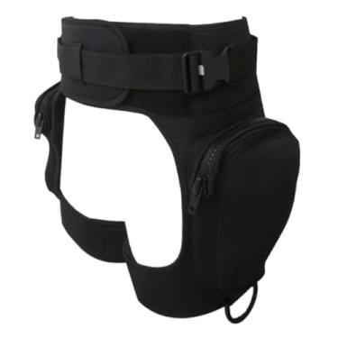 Imagem de Colaxi Calças de mergulho, calções, roupa de mergulho, equipamento, cinto ajustável, preto, neoprene 3mm, para caiaque, surf, canoagem, esportes aquáticos