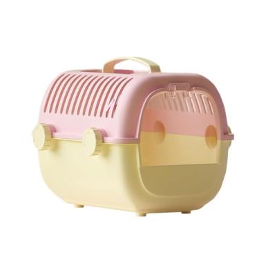 Imagem de FashionCha Gaiola de Transporte para Hamster, Portátil, Respirável para Animais de Pequeno, Rosa Amarelo