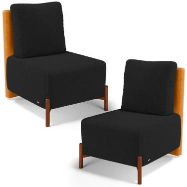 Imagem de Kit 02 Poltronas Decorativas Sala De Estar Living Hungria L02 material