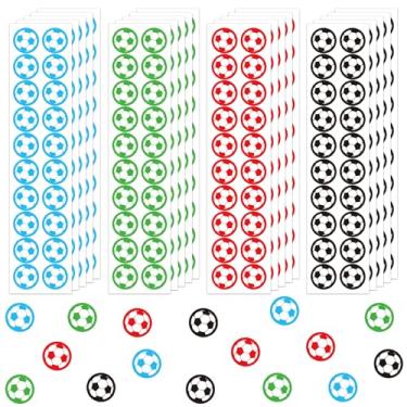 Imagem de 400 peças mini adesivos de futebol de vinil, adesivos de capacete de futebol Samll para garrafa de água crianças meninas meninos, pequenos decalques de bola esportiva à prova d'água para festa de