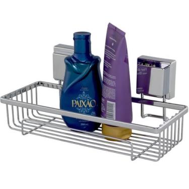 Imagem de Prateleira Porta Shampoo Condicionador Com Fixação Ventosa Organizador