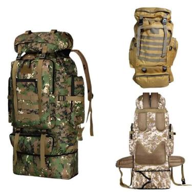 Imagem de Mochila militar camping 100 litros camuflada tatica gigante bolsa impe