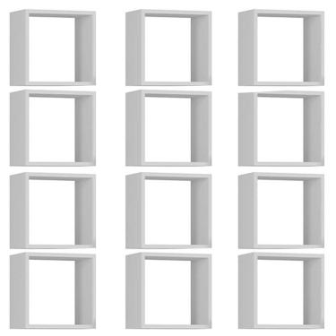 Imagem de Kit 12 Nichos Organizador 30x30cm Branco - Gran Belo