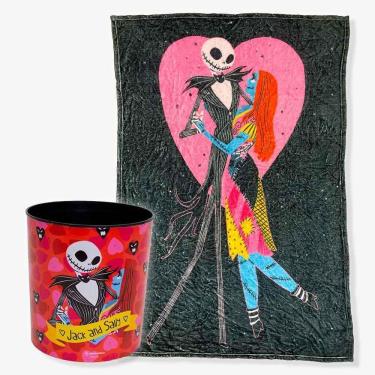 Imagem de Kit Manta Com Balde Jack E Sally - O Estranho Mundo De Jack