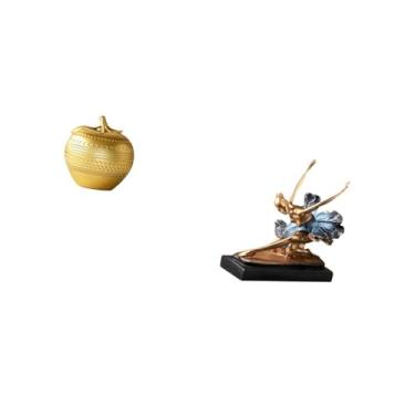 Imagem de Fenteer Escultura Moderna de Resina de Frutas E Bailarina para Mesa, Estante, Sala de Jantar, Quarto, Escritório E Restaurante, Decoração, Presente