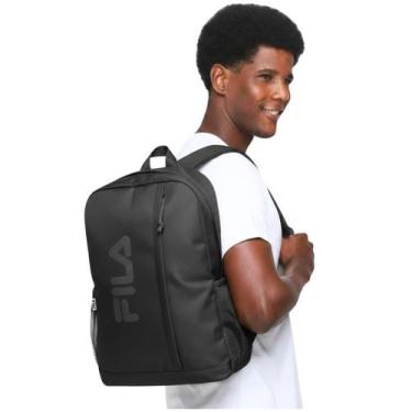 Imagem de Mochila Fila Basic Letter Escolar Casual Escolar Unissex, Preto