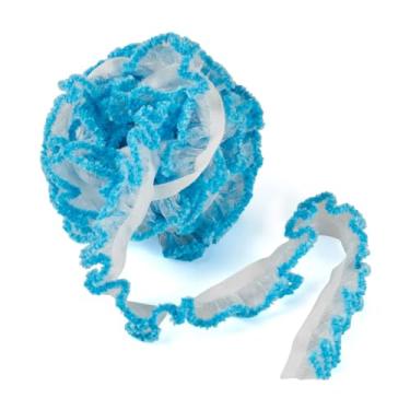 Imagem de Fita de nylon e elastano de 23 mm/pacote de fio de nylon para joias faça você mesmo, chaveiro, artesanato, material de fabricação, 5 m/pacote (azul celeste profundo)