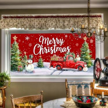 Imagem de HOMETITUTE Película para janela de Natal, caixa de presente, guirlanda, decoração de feliz Natal, adesivo de vidro de privacidade, adesivos de janela para casa, sala de estar, quarto, escritório, 100