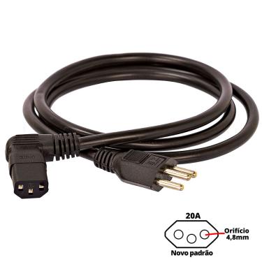 Imagem de Cabo de Força Novo Padrão 90º Graus 20A - 5 Metros