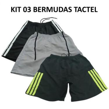 Imagem de Kit 3 Bermuda Masculina 38 ao 44 - Tactel, Academia, Futebol, Caminhad