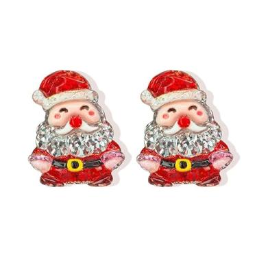 Imagem de Brincos de Natal para mulheres, joias natalinas, berloques, acessórios festivos com contas, presentes de árvore de Natal, presentes de amizade para mulheres