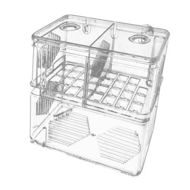 Imagem de Generic Caixa de Criação de Peixes para Aquário, Isolamento e Reprodução, Acrílica, Transparente, Incubadora Desmontável para Eclosão de Camarões Bebês e