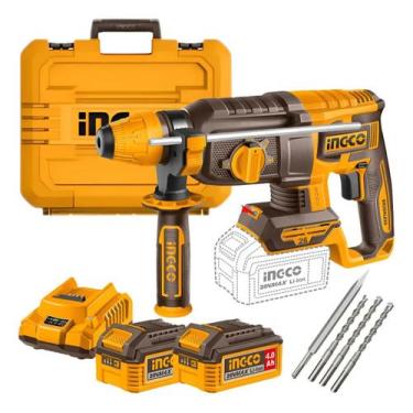 Imagem de Martelete Combinado 26mm 2,5j 2 Bat 4ah Crhli202682-9 Ingco