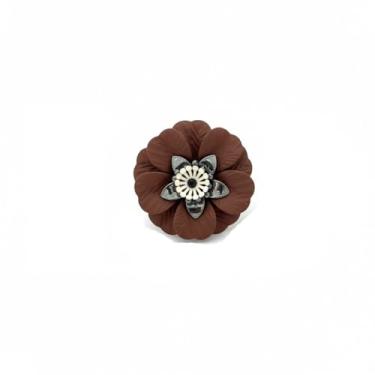 Imagem de Izpack Boho Flower Statement Ring for Women - Resina acrílica, grandes flores de rosas, pétala floral, camélia, ajustável, faixa de dedo, anéis de compromisso de casamento, noivado, joias retrô