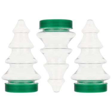 Imagem de NUOBESTY 3 Peças Pote De Doces Para Árvore Natal Com Tampa Garrafa Plástico Biscoitos Potes Suprimentos Decoração