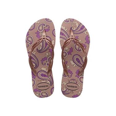 Imagem de Sandalias Havaianas Flash Sweet Royal Havaianas Feminino Rosa Crocus 33/34