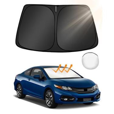 Imagem de Pára-brisa Sun Shade Mekdghro Custom Fit Honda Civic 2012-15