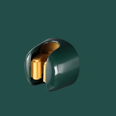 Imagem de Suporte de vassoura e esfregão montado na parede, prendedores de esfregão de plástico sem perfuração, clipe de esfregão antiderrapante, organizador de pá e vassoura, verde