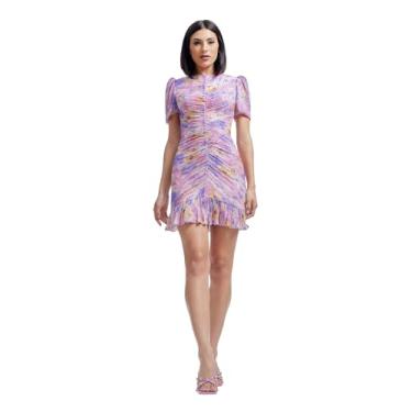 Imagem de Dress the Population Minivestido feminino colado ao corpo Chandler, Rosa empoeirada multi, XGG