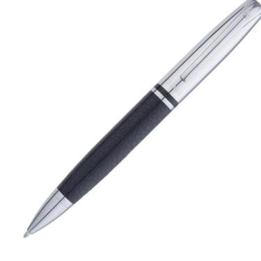 Imagem de Caneta Crown Personalizada Metal King Couro Esferográfica