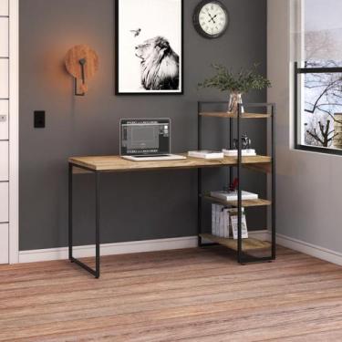 Imagem de Mesa c/Estante Alta 135X64X115cm C/03 Prateleiras - Compace Decor, Car