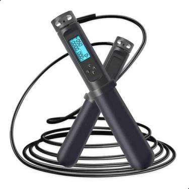 Imagem de Corda De Pular Com Contador Digital E Rolamento saltar giros Conta Gir