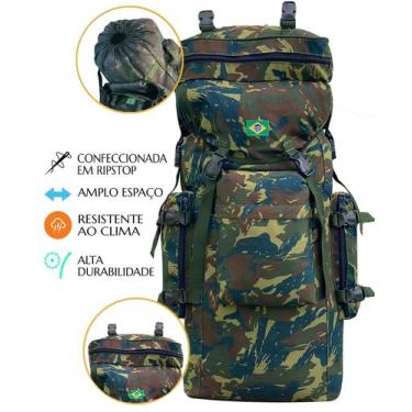 Imagem de Mochila Trilha Camping Viagem Esportes Radicais Reforçada Resistente a
