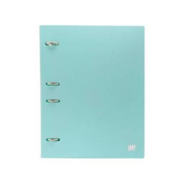 Imagem de Caderno Argolado Azul Fichário Yes B5 Colegial Tons Pasteis com 96 Fol
