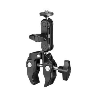 Imagem de Clamp Metálico Universal Com Cabeça De Bola Dupla Para Câmera DSLR, Mo