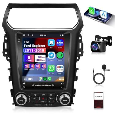 Imagem de Rádio automotivo 6G + 128G Android 15 para Ford Explorer 2011-2019, Rimoody Car Stereo CarPlay Android Auto 9,7 polegadas, tela sensível ao toque vertical, GPS WiFi, espelho, Bluetooth, FM/RDS EQ USB