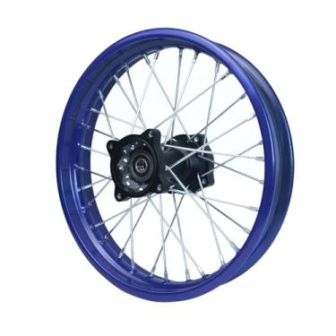 Imagem de Hauertzx Cubo de aro de roda compatível com 70CC 90CC 110CC 125CC 140CC 150CC 160CC Off Road Motocross Pit Dirt Rocket Bike (azul, 90/100-14 polegadas 15 mm)