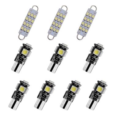 Imagem de 8X-SPEED 10 peças de lâmpada LED interior 5050 chip para Chevrolet impala MK7 1994–1996 Feito leitura porta-luvas porta-malas espelho viseira de sol luz