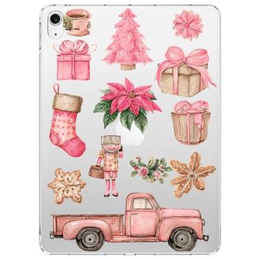 Imagem de VibrantFruitique Capa para iPad Air de 11 polegadas, M3 (2025)/M2(2024), iPad Air 5ª/4ª geração 11 polegadas, linda capa para captação de árvore de Natal rosa, fina, leve, antiarranhões e