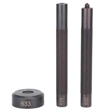 Imagem de Ferramenta setter de rebite anti deslizamento botão de montagem base da haste perfurador de couro diy ferramenta feita à mão aço inoxidável 11cm para artesanato em couro alças de