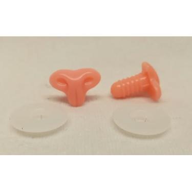 Imagem de Sassy Bears 13 mm nariz de segurança de gato rosa (10 narizes) para ursos, bonecas, fantoches, artesanato