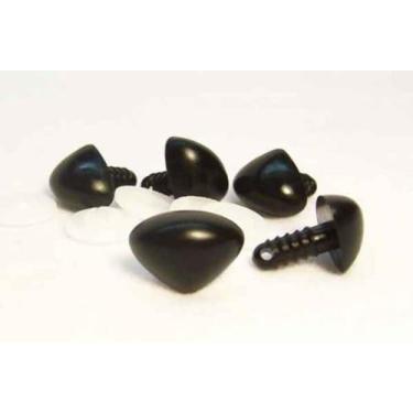 Imagem de Sassy Bears 12 mm Preto D-Type Safety Narizes (10 narizes) para Ursos Bonecas Fantoches Artesanato