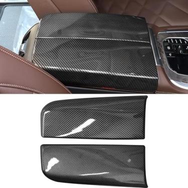 Imagem de TTCR-II Compatível com 2 capas de console central BMW X5 G05 2019-2025 2026, para BMW X6 G06 2020-2026, capas de carbono para apoio de braço central X7 G07 (instalação de encaixe e fibra de carbono