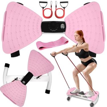 Imagem de Flexella Máquina de torção de cintura com display digital, placa de torção de exercícios abdominais para treino básico e cintura fina, sem ruído e capacidade de 120 kg, equipamento de ginástica em