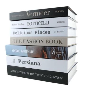 Imagem de Livros decorativos PTShadow Home Sweet 7 unidades em preto e branco